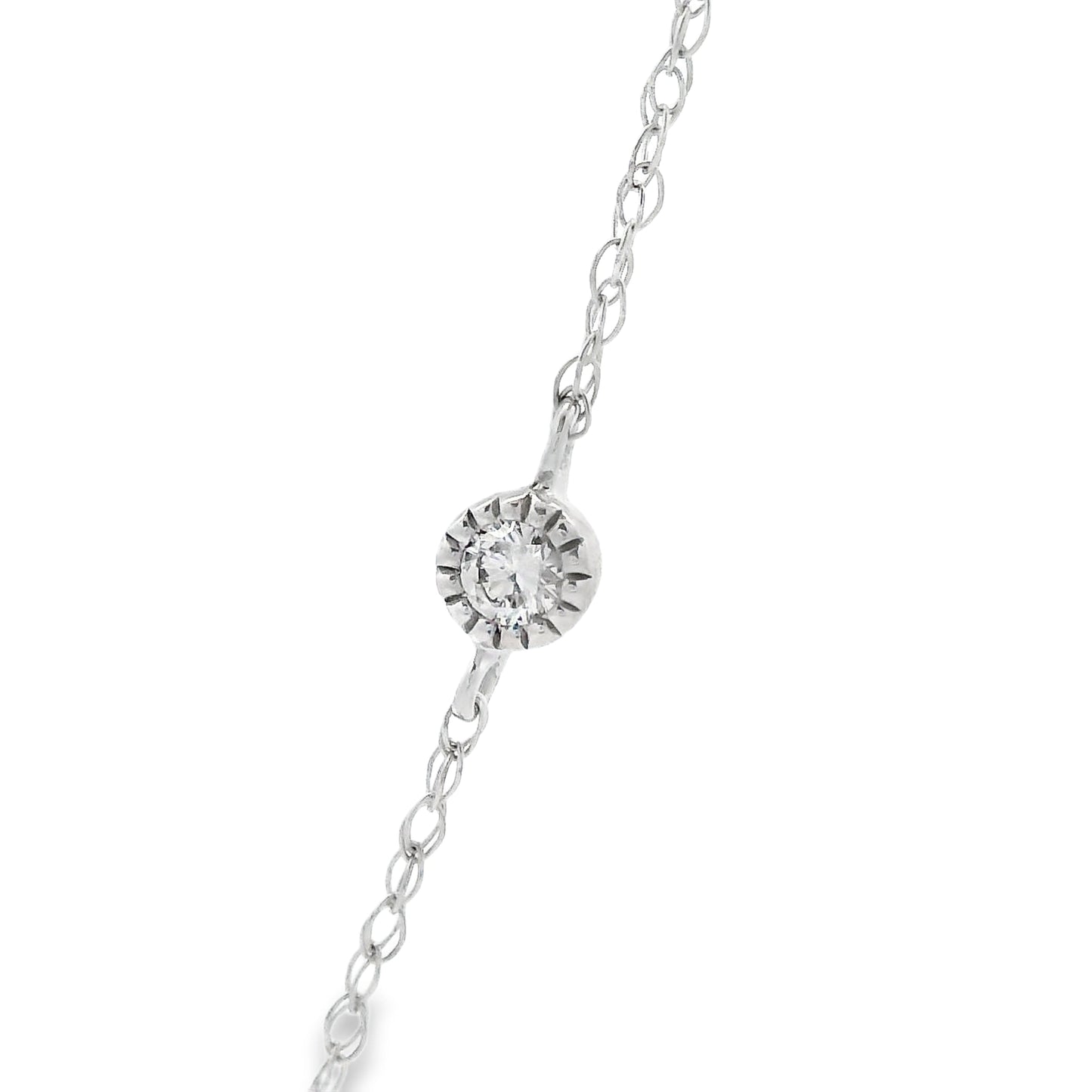 Pendentif en diamant de 0,31 ct en or blanc 14KT