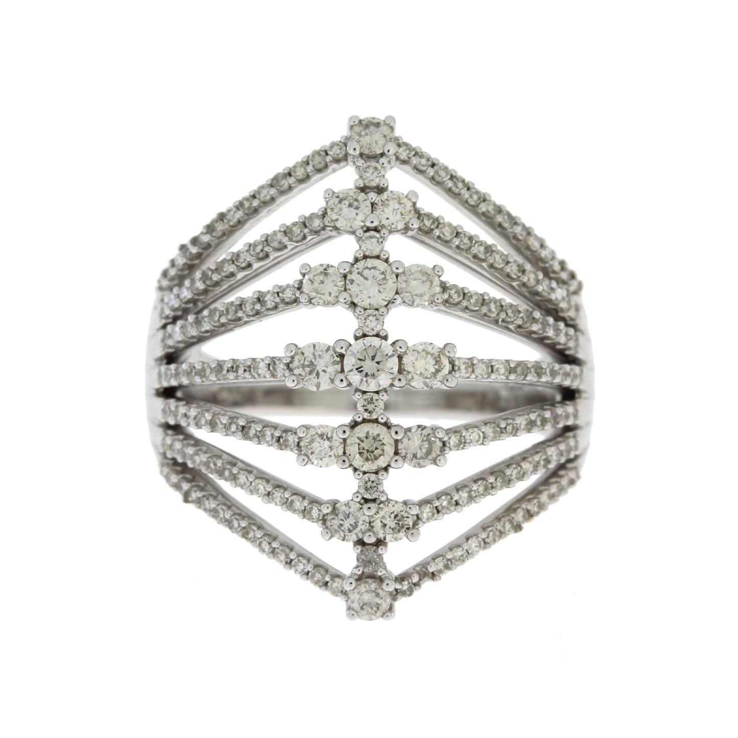 Natural 1.00ct Diamond Engagement Ring in 14KT White Gold