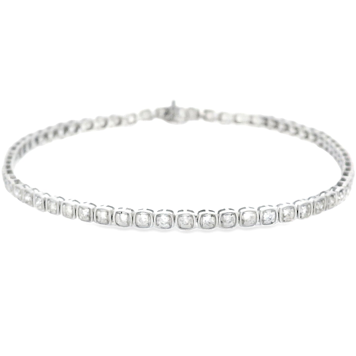 Lab Grown Diamond Tennis Bracelet in 10KT White Gold