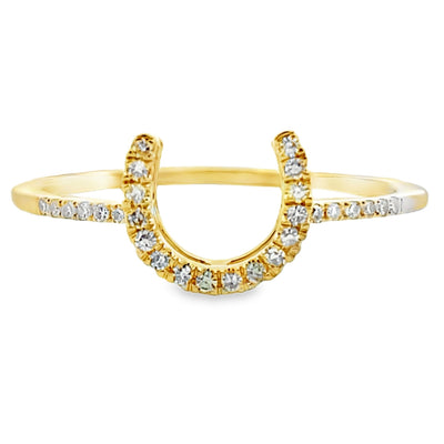 Bague en diamant véritable de 0,10 ct en or jaune 14KT