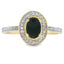 Bague en diamant onyx naturelle de 0,55 ct en or jaune 10KT