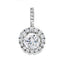 Pendentif en diamant cultivé en laboratoire en or blanc 10KT