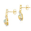 .75ct Opal Diamond Dangle Earrings in 10KT Yellow Gold
