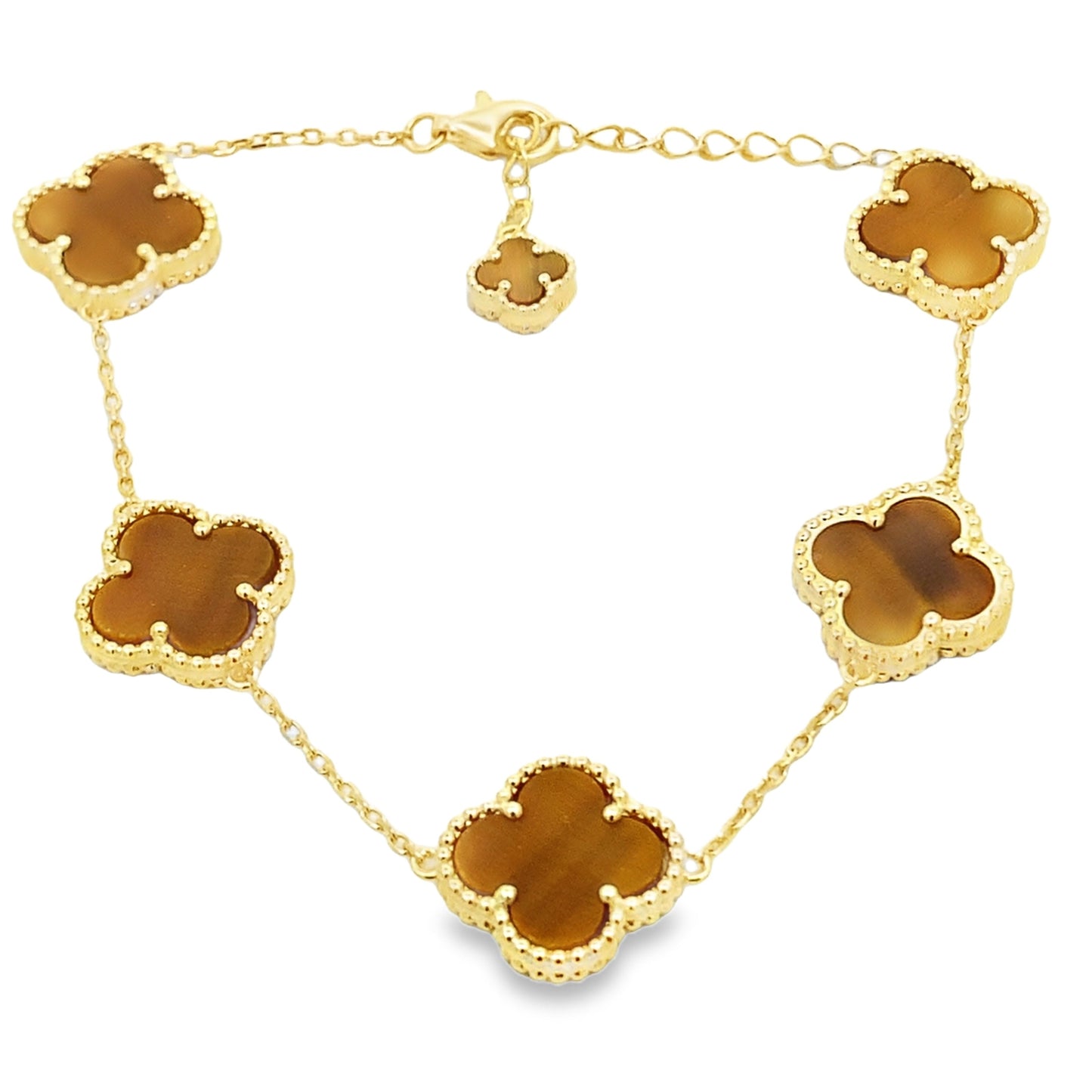Pulsera de Tigereye Natural en Plata Esterlina