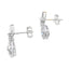 Boucles d'oreilles pendantes en diamant aquamarine en or blanc 10KT