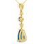 Colgante de Topacio Azul Londres en Oro Amarillo de 10KT