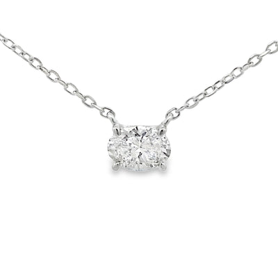 Genuine .50ct Lab Grown Diamond Pendant in Sterling Silver