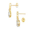 Aquamarine Diamond Dangle Earrings in 10KT Yellow Gold