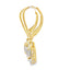 Pendientes Colgantes de Diamante de Cuarzo Rosa en Oro Amarillo de 10KT