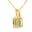 Peridot and Diamond Pendant in 10KT Yellow Gold