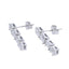 14KT White Gold Lab Grown Diamond Dangle Earrings