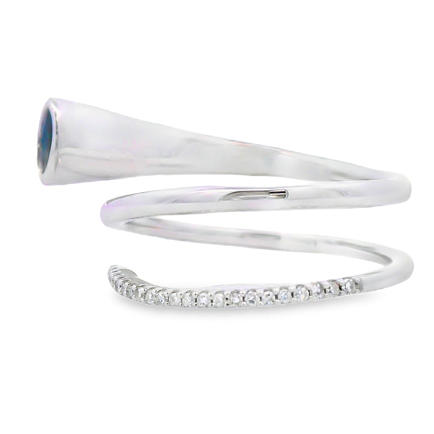 Anillo de Rubí Natural de 0.79ct con Diamantes en Oro Blanco de 14KT