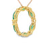 Emerald Diamond Circle of Love Pendant in 10KT Yellow Gold