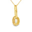 Pendentif en diamant aquamarine en or jaune 10KT