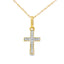 .04ct Diamond Cross Pendant in 10KT Yellow Gold