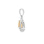 .63ct Citrine & Diamond Pendant in 10KT White Gold