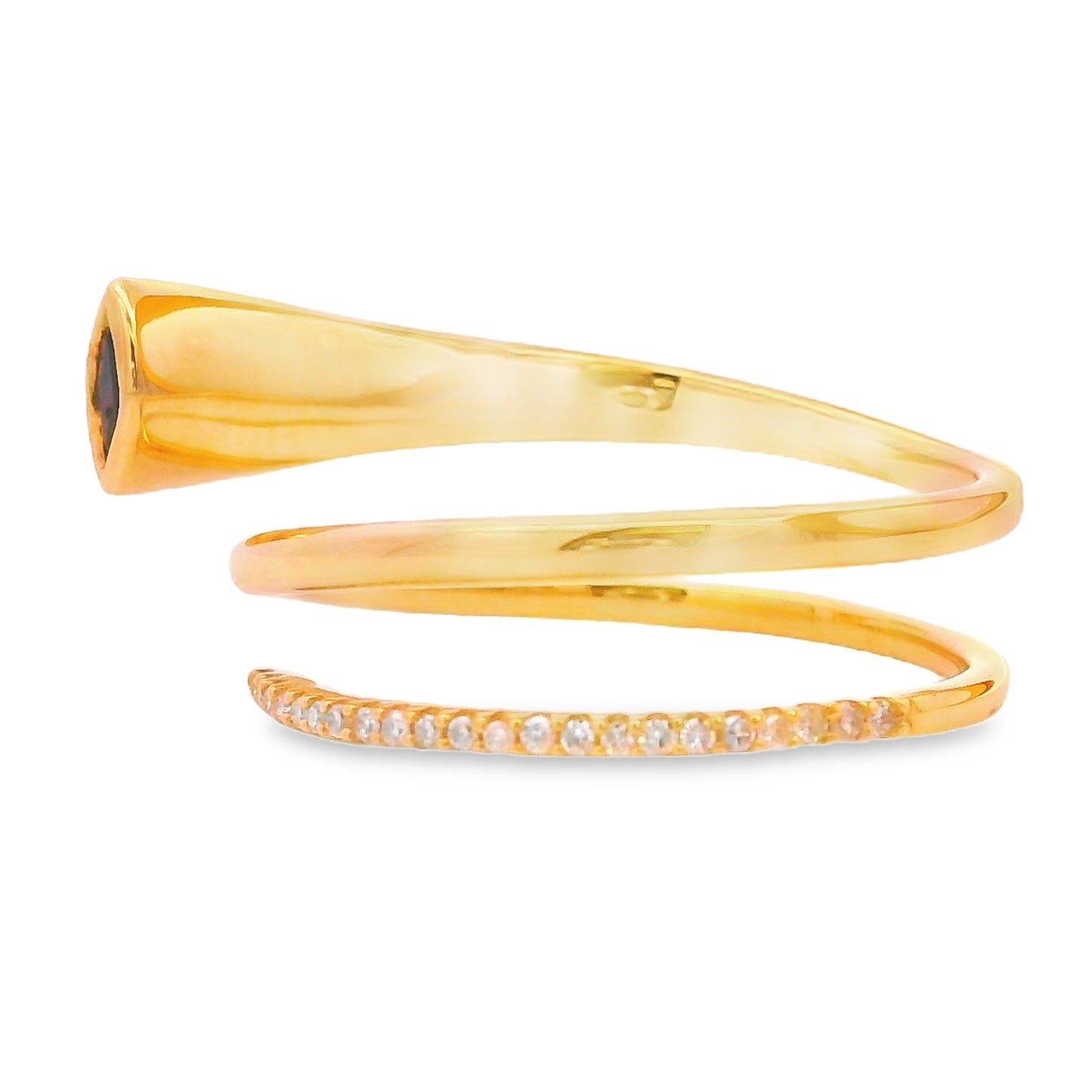 Anillo de Rubí y Diamante de 0.79ct en Oro Amarillo de 14KT