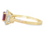 Genuine .65ct Ruby and Diamond Ring in 10KT Yellow Gold