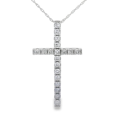 .50ct Diamond Cross Pendant in 14KT White Gold