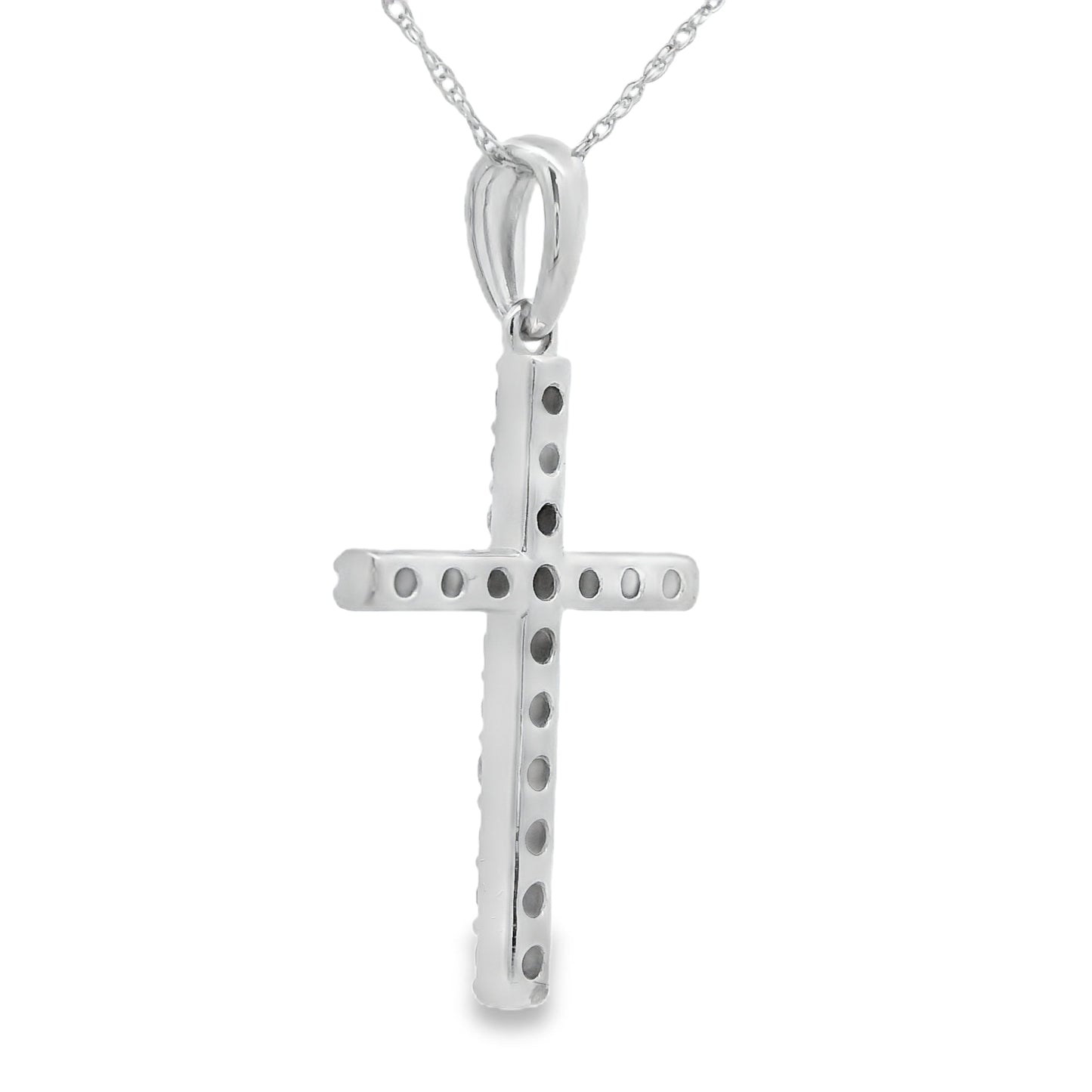 .45ct Diamond Cross Pendant in 14KT White Gold
