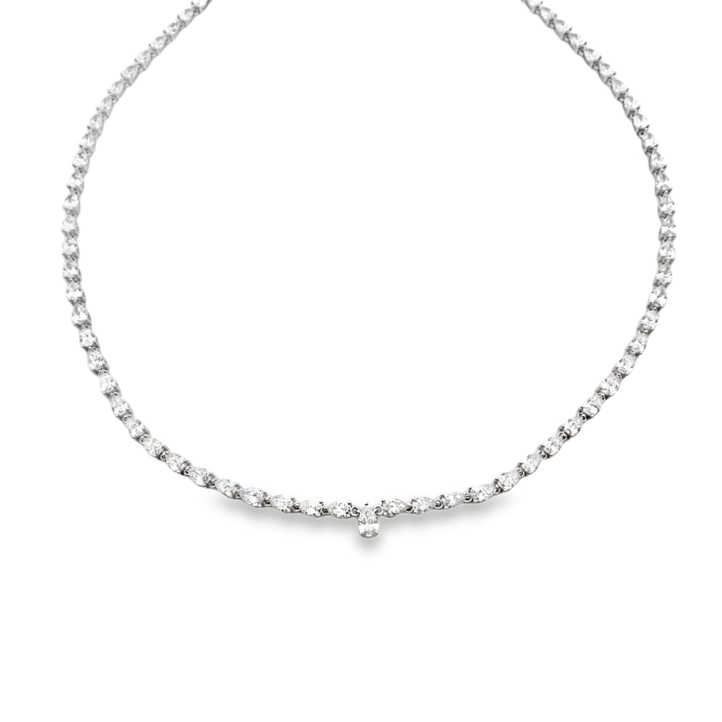 Collier Tennis en Diamant Lab Grown de 15,00 ct en Or Blanc 14KT
