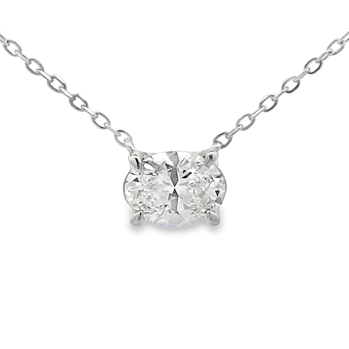 1.00ct Lab Grown Diamond Pendant in Sterling Silver