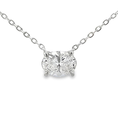1.00ct Lab Grown Diamond Pendant in Sterling Silver