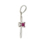 .22ct Ruby Cross Pendant in 10KT White Gold