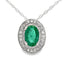 .46ct Colgante de Esmeralda y Diamante en Oro Blanco de 10KT