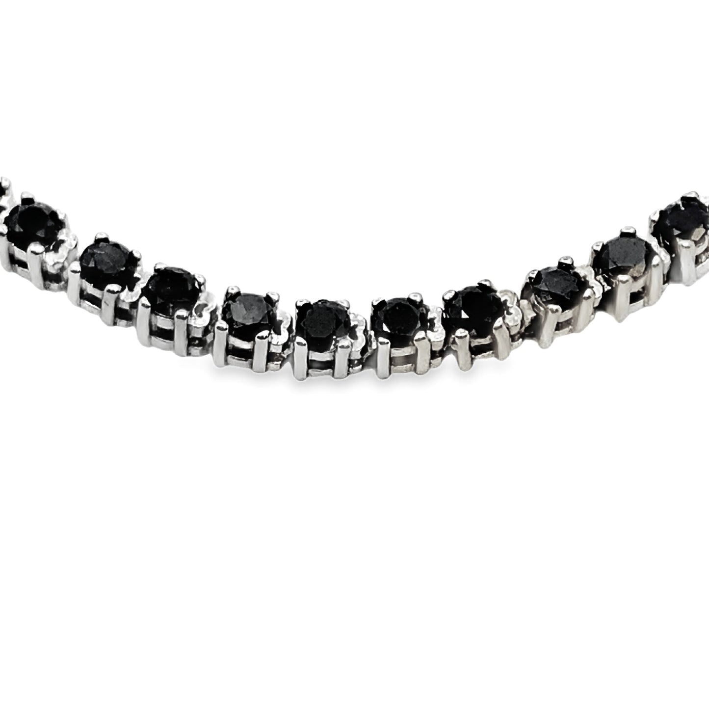 Pulsera de Tenis de Diamante Negro de 2.27ct en Plata Esterlina