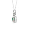 .57ct Pendentif Émeraude et Diamant en Or Blanc 14KT