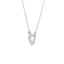 Pendentif cœur en diamant de 0,03 ct en or blanc 14KT