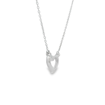.03ct Diamond Heart Love Pendant in 14KT White Gold