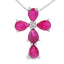 Ruby Diamond Cross Pendant in 10KT White Gold