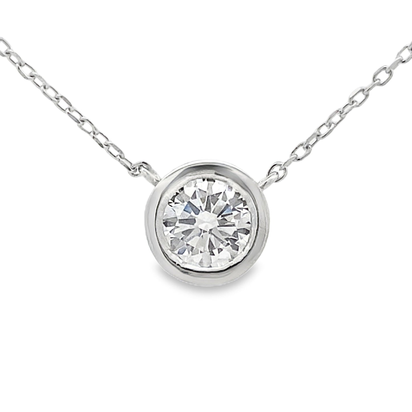 1.00ct Lab Grown Diamond Pendant in Sterling Silver