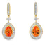 .89ct Citrine Diamond Dangle Earrings in 10KT Yellow Gold