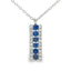 .30ct Sapphire Diamond Fashion Pendant in 14KT White Gold