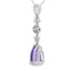 Pendentif en Améthyste et Diamant en Or Blanc 10KT