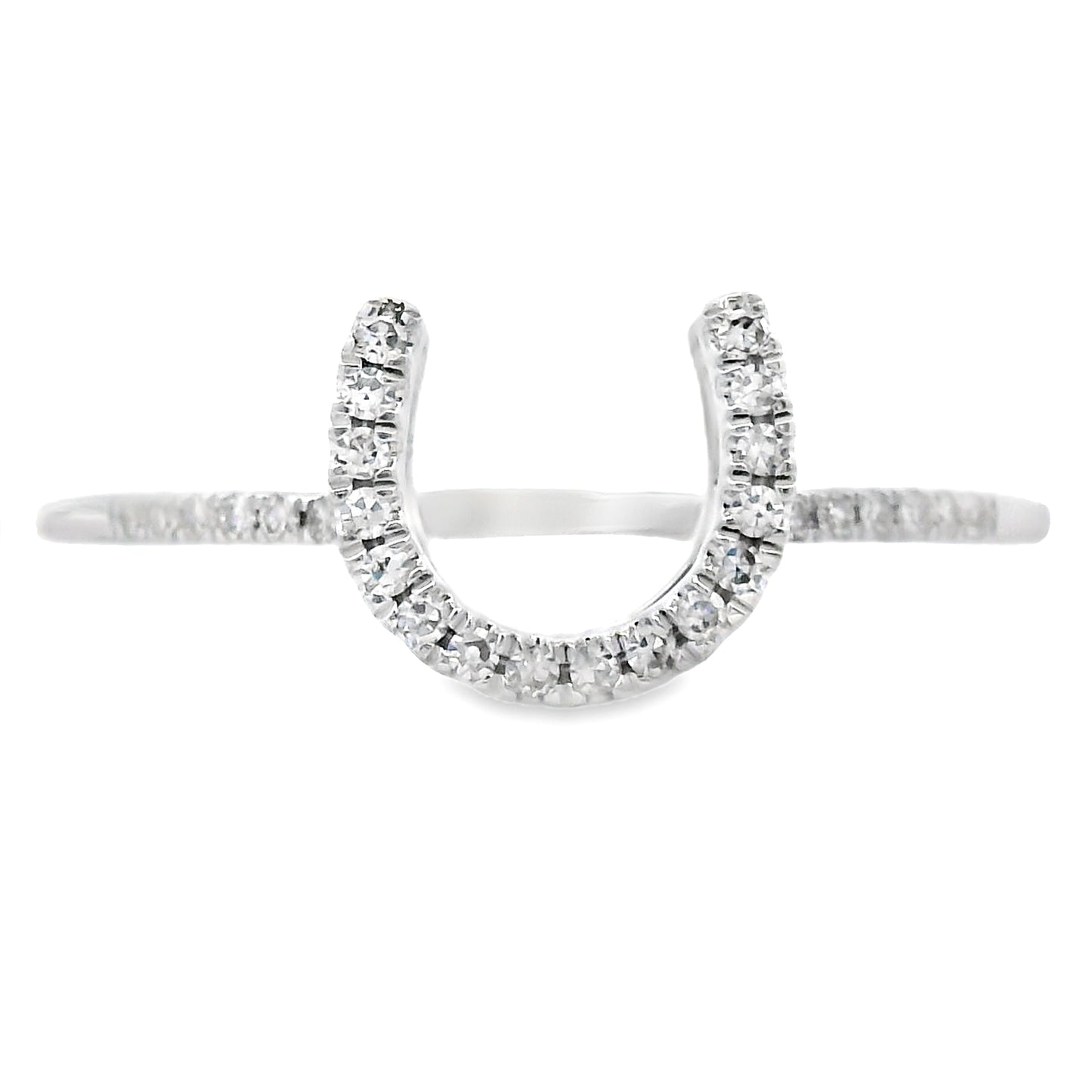 Anillo de Diamante Natural de 0.10ct en Oro Blanco de 14KT