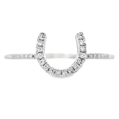 Bague en diamant naturel de 0,10 ct en or blanc 14KT