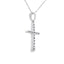 .10ct Diamond Cross Pendant in 14KT White Gold