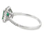 Anillo de Diamante con Esmeralda de 1.26ct en Oro Blanco de 10KT