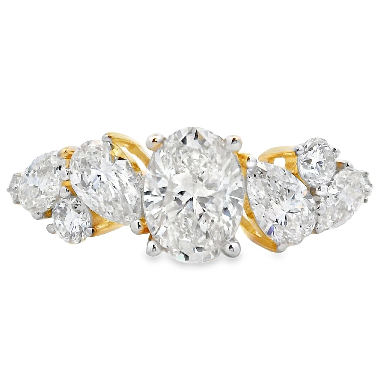 Anillo de Compromiso de Diamante Creado en Laboratorio de 1.50ct en Oro Amarillo de 10KT