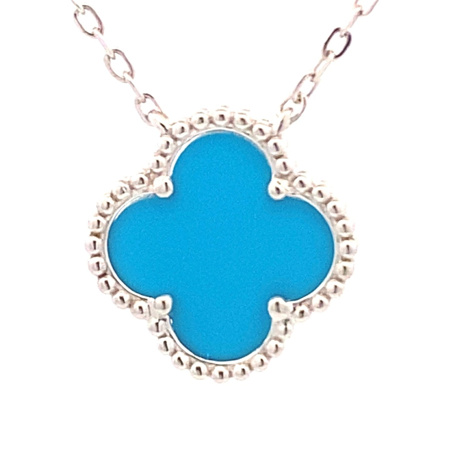 Colgante de moda de turquesa natural en plata esterlina