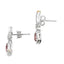 .62ct Garnet Diamond Dangle Earrings in 10KT White Gold