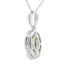 .50ct Colgante de Peridoto y Diamante en Oro Blanco de 10KT
