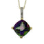 Pendentif en topaze traitée et diamant en or jaune 10KT