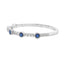 Conjunto de Anillos Apilables de Zafiro y Diamante en Oro Blanco de 14KT