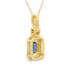 Sapphire Diamond Fashion Pendant in 10KT Yellow Gold