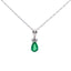 .29ct Colgante de Esmeralda y Diamante en Oro Blanco de 10KT